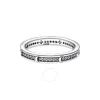 Pandora Ladies Sterling Silver Sparkling Crescent Moon Ring In Silver Tone