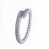 Pandora Ladies Sterling Silver Sparkling Overlapping Ring In Silver Tone