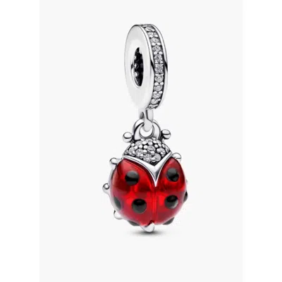 Pandora Ladybird Sterling Silver Dangle In Metallic