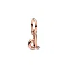 Pandora Letter D Script Alphabet Dangle Charm In Gold