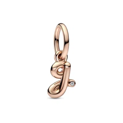 Pandora Letter G Script Alphabet Dangle Charm In Gold