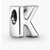 Pandora Letter K Silver Charm In Silver