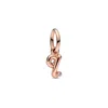 Pandora Letter Q Script Alphabet Dangle Charm In Gold