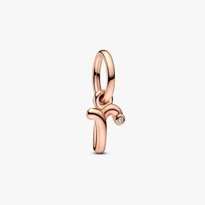 Pandora Letter R Script Alphabet Dangle Charm In Pink