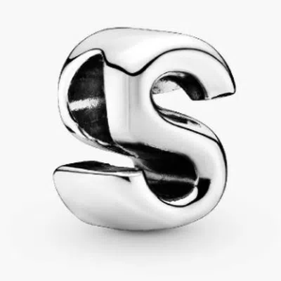 Pandora Letter S Silver Charm In Metallic