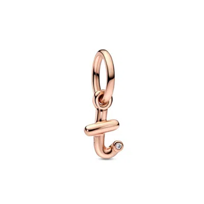 Pandora Letter T Script Alphabet Dangle Charm In Pink