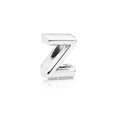 Pandora Sterling Silver Script Alphabet Dangle Charm In Silver - Z