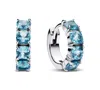 Pandora Light Blue Hoop Earrings In Blue