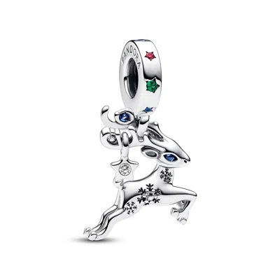 Pandora Magical Christmas Reindeer Dangle Charm In Metallic