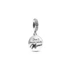 Pandora Mama Engravable Dangle Charm In Silver