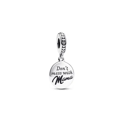 Pandora Mama Engravable Dangle Charm In Silver