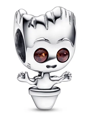 Pandora Manmade Crystals Marvel Guardians Of The Galaxy Dancing Groot Charm In Silver