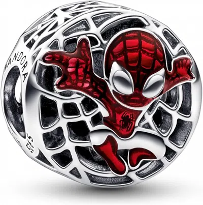Pandora Marvel Spider-man Soaring City Charm In Red