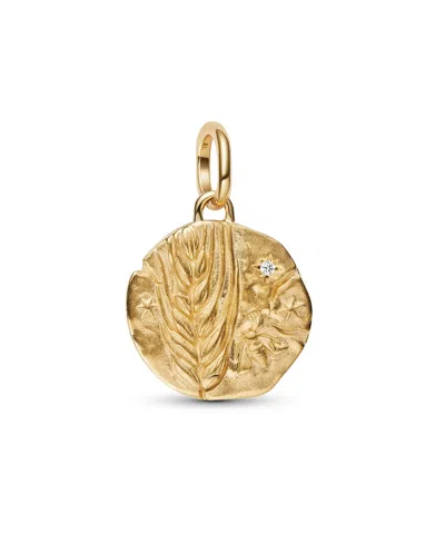 Pandora Me Cubic Zirconia Wheat Charm In Gold