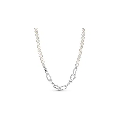 Pandora Me Freshwater Cultured Pearl Necklace In Metallic