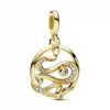 Pandora Me Pave Snake Medallion In Gold