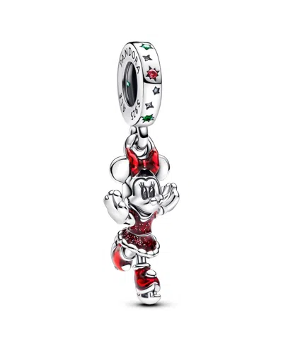 Pandora Minnie Mouse Ice Skating Dangle Charm In Sterling Silver