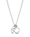 Pandora Minnie Mouse Silhouette Collier Necklace In Silver