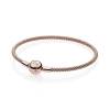 Pandora Moments 14k Rose Gold Plated Mesh Bracelet