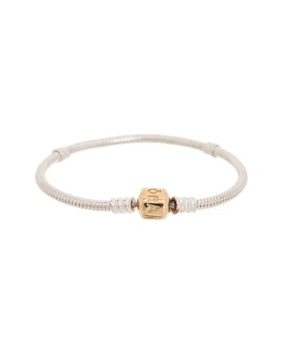 Pandora Moments 14k & Silver Lock Bracelet In Nocolor