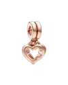 Pandora Moments 14k Rose Gold Plated Cz Dangle Charm