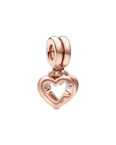 Pandora Moments 14k Rose Gold Plated Cz Dangle Charm