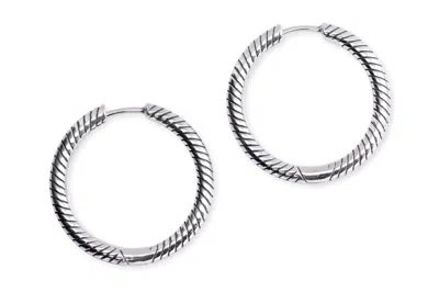 Pandora Moments Charm Hoop Earrings In Silver