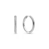 Pandora Moments Charm Hoop Earrings In Silver