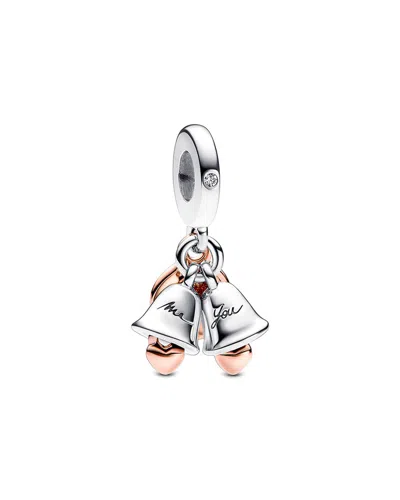 Pandora Moments Collection Silver & 14k Rose Gold Plated Charm In Metallic