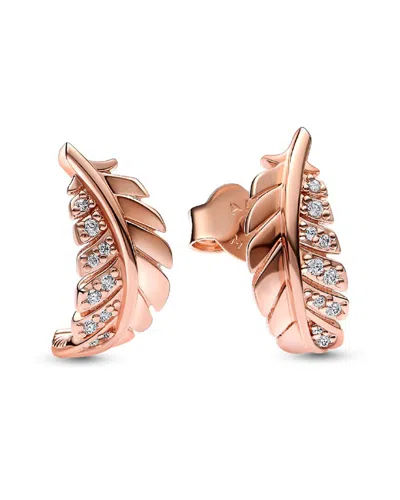 Pandora Moments Cz Earrings In Gold