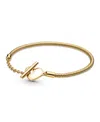 Pandora Moments Heart T-bar Snake Chain Bracelet In Gold