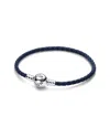 Pandora Moments Silver Bracelet In Blue