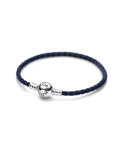 Pandora Moments Silver Bracelet In Blue