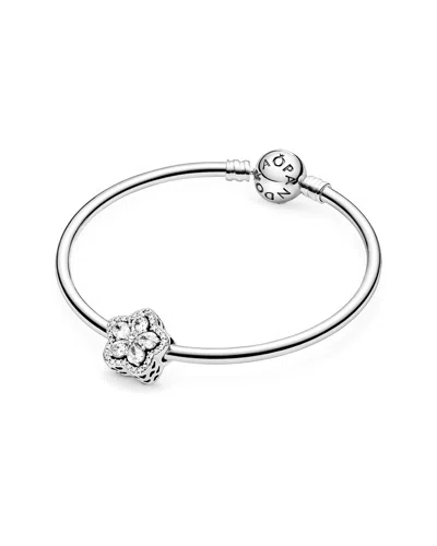 Pandora Moments Silver Cz Charm In Metallic