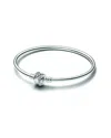 Pandora Moments Silver Cz Shooting Star Bangle Bracelet