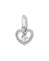 PANDORA PANDORA MOMENTS SILVER HEART DANGLE CHARM