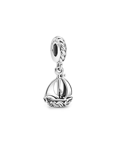 Pandora Moments Silver Sail Boat Dangle Charm In Metallic