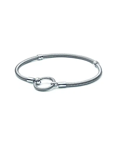 Pandora Moments Silver Snake Chain Bracelet In Gold