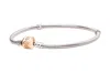 Pandora Moments Snake Chain Charm Sterling Silver 14k Bracelet In Multi