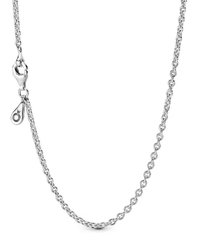Pandora Moments Sterling Silver Cable Chain Necklace In Multi