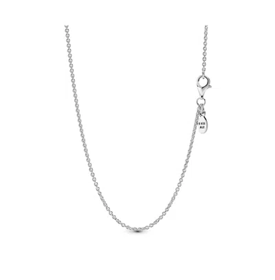 Pandora Moments Sterling Silver Classic Cable Chain Necklace In Gray