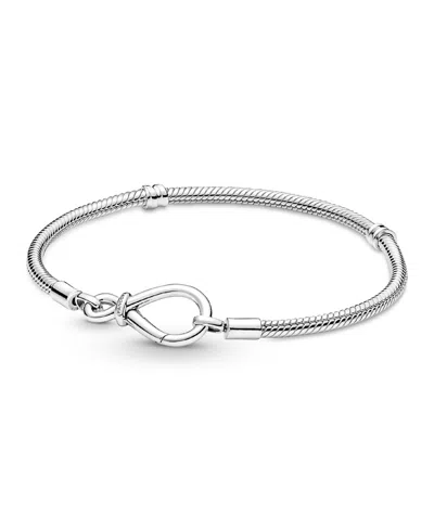 Pandora Moments Sterling Silver Infinity Knot Snake Chain Bracelet
