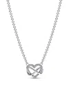 Pandora Moments Sterling Silver Sparkling Cubic Zirconia Infinity Heart Collier Necklace In Silver