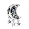 Pandora Moments Sterling Silver Star And Crescent Moon Charm