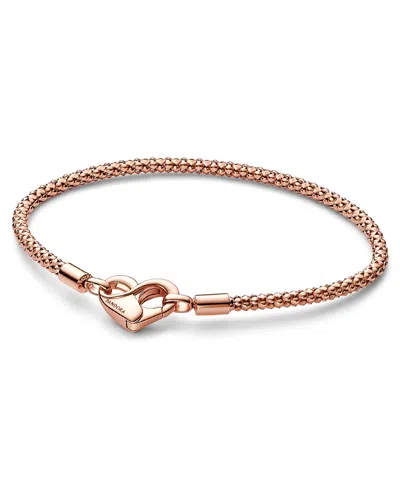 Pandora Moments Studded Chain Bracelet In Studded Chain,rose Gold