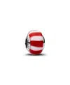 Pandora Murano Glass Peppermint Charm In Red