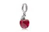 Pandora Murano Glass Red Apple Dangle Charm In Red