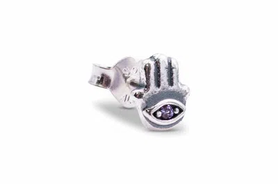Pandora My Hamsa Hand Single Stud Earring In Metallic