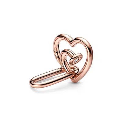 Pandora Nailed Heart Double Link In Pink