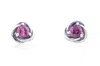 Pandora October Pink Eternity Circle Stud Earrings In Metallic